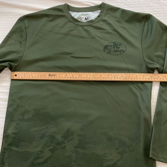 Bass Pro Shops Olive Camo Long Sleeve tech fabric shirt - Picture 4 of 15